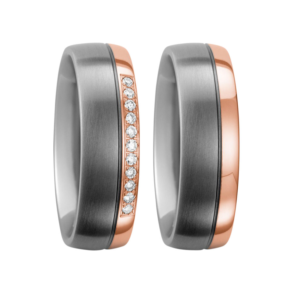 Zenubia Schmuck AG ➤ Titan, 750/18 K Rotgold Ring ➤ Titan, Rotgold / silber, rosé ➤ Titanfactory ➤ online bei Zenubia in Winterthur kaufen ➤ sofort lieferbar