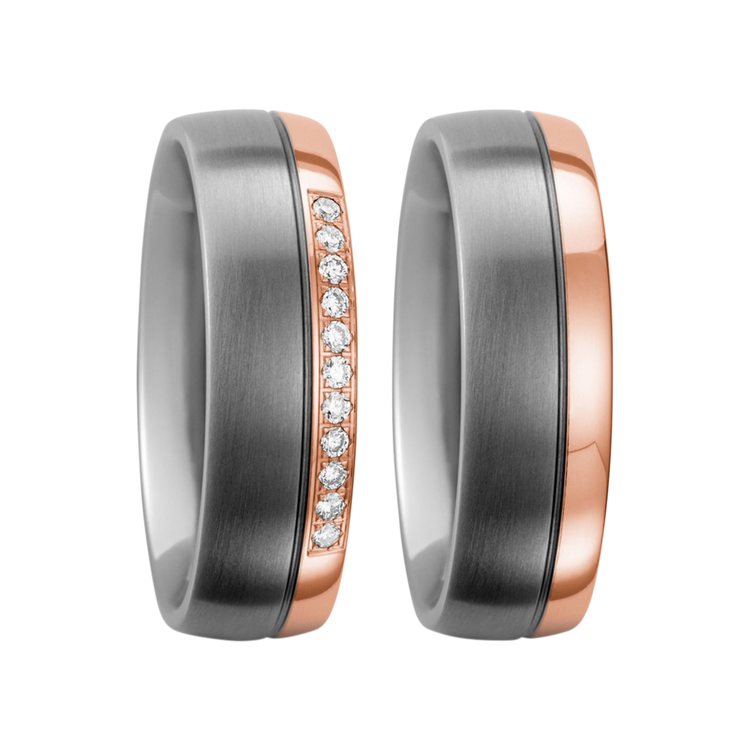 Zenubia Schmuck AG ➤ Titan, 750/18 K Rotgold Ring ➤ Titan, Rotgold / silber, rosé ➤ Titanfactory ➤ online bei Zenubia in Winterthur kaufen ➤ sofort lieferbar