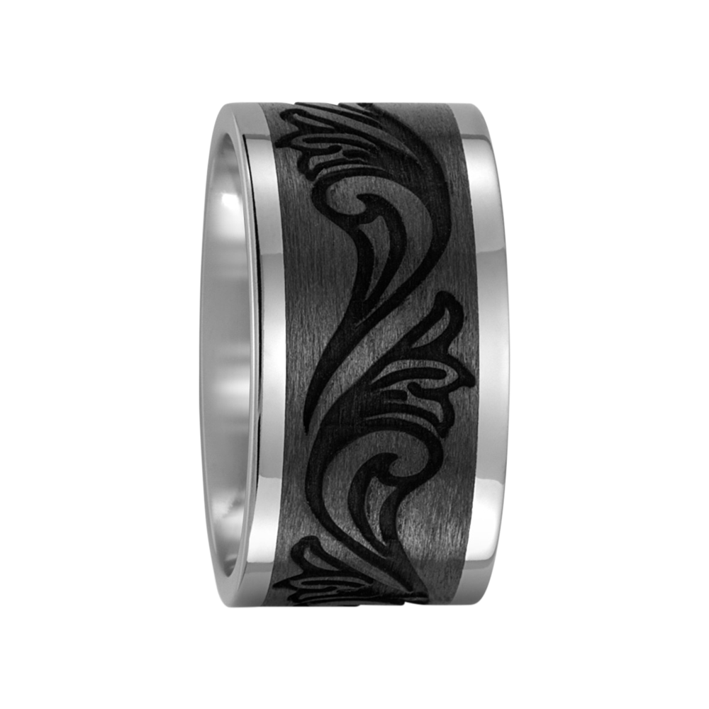 Zenubia Schmuck AG ➤ Titan, Carbon Ring ➤ Carbon, Titan / silber, schwarz ➤ Titanfactory ➤ online bei Zenubia in Winterthur kaufen ➤ sofort lieferbar