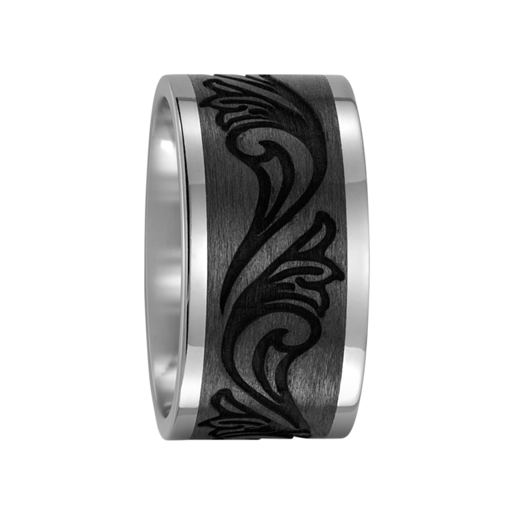 Zenubia Schmuck AG ➤ Titan, Carbon Ring ➤ Carbon, Titan / silber, schwarz ➤ Titanfactory ➤ online bei Zenubia in Winterthur kaufen ➤ sofort lieferbar