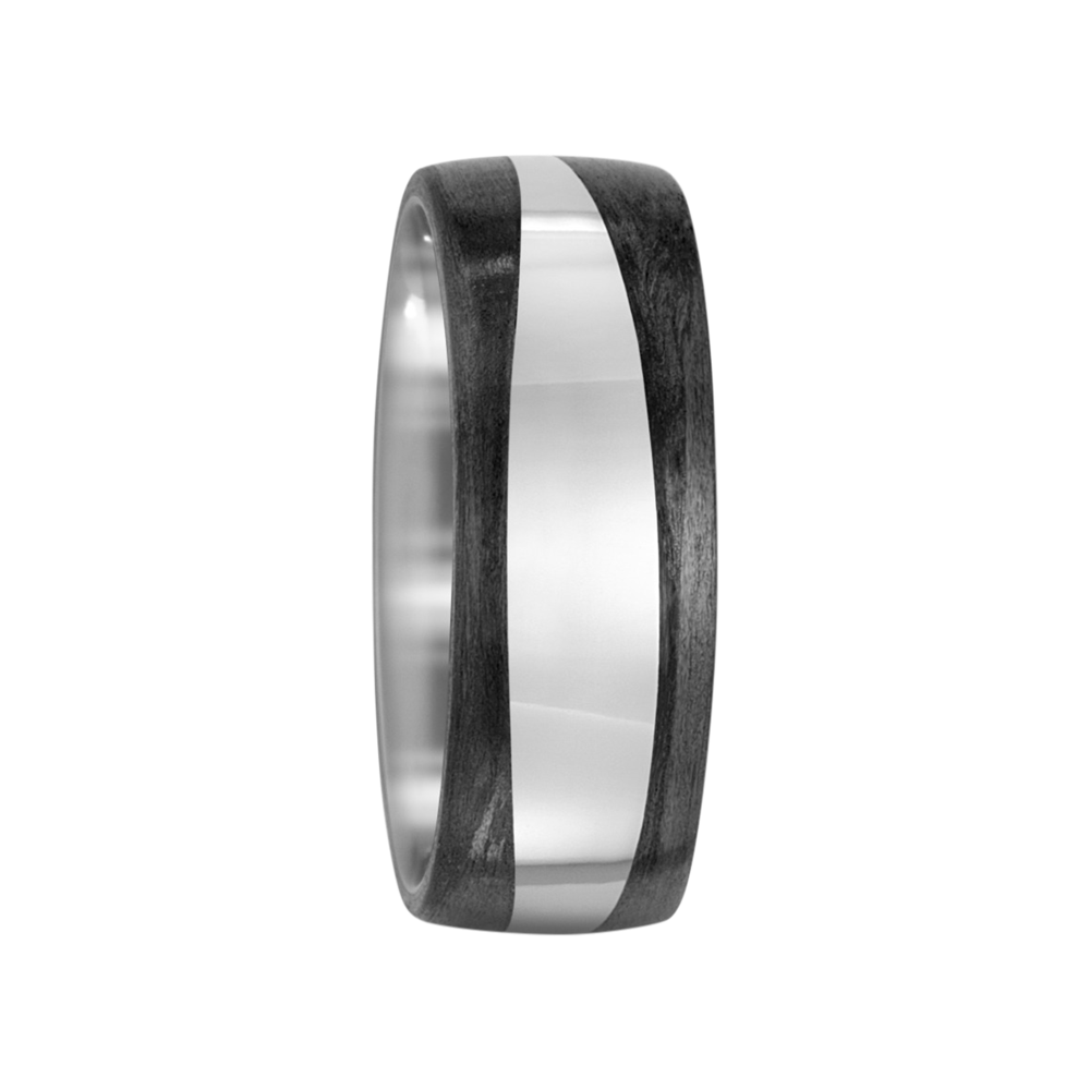 Zenubia Schmuck AG ➤ Titan, Carbon Ring ➤ Carbon, Titan / silber, schwarz ➤ Titanfactory ➤ online bei Zenubia in Winterthur kaufen ➤ sofort lieferbar