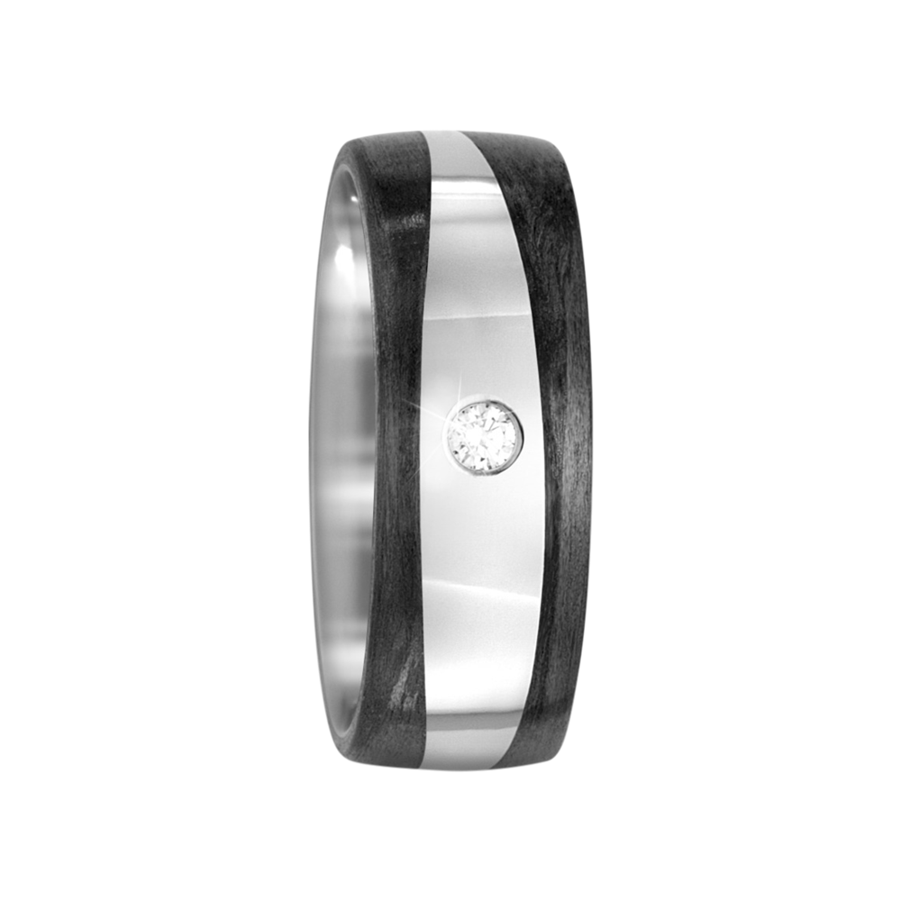 Zenubia Schmuck AG ➤ Titan, Carbon Ring ➤ Carbon, Titan / silber, schwarz ➤ Titanfactory ➤ online bei Zenubia in Winterthur kaufen ➤ sofort lieferbar