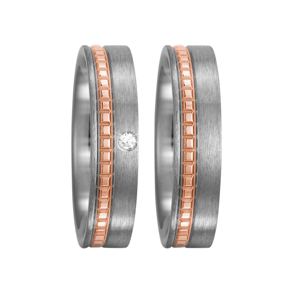 Zenubia Schmuck AG ➤ Titan, 750/18 K Rotgold Ring ➤ Titan, Rotgold / silber, rosé ➤ Titanfactory ➤ online bei Zenubia in Winterthur kaufen ➤ sofort lieferbar