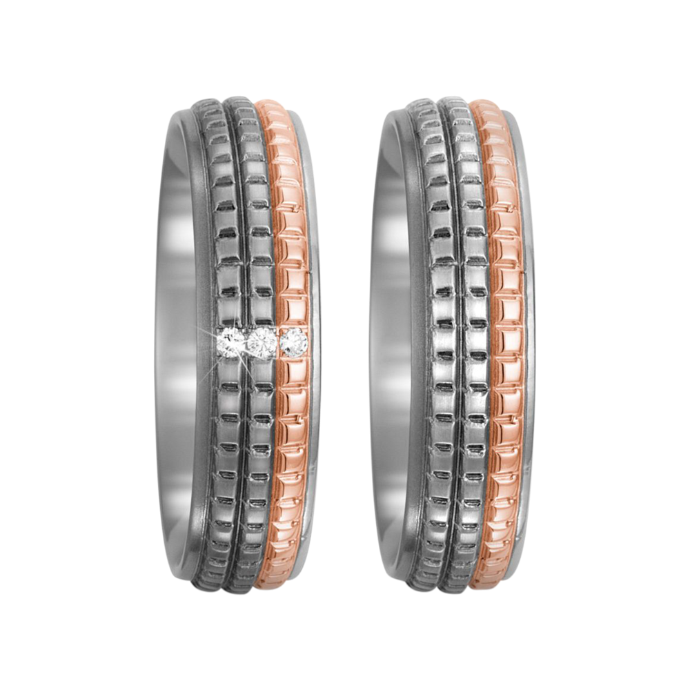 Zenubia Schmuck AG ➤ Titan, 750/18 K Rotgold Ring ➤ Titan, Rotgold / silber, rosé ➤ Titanfactory ➤ online bei Zenubia in Winterthur kaufen ➤ sofort lieferbar