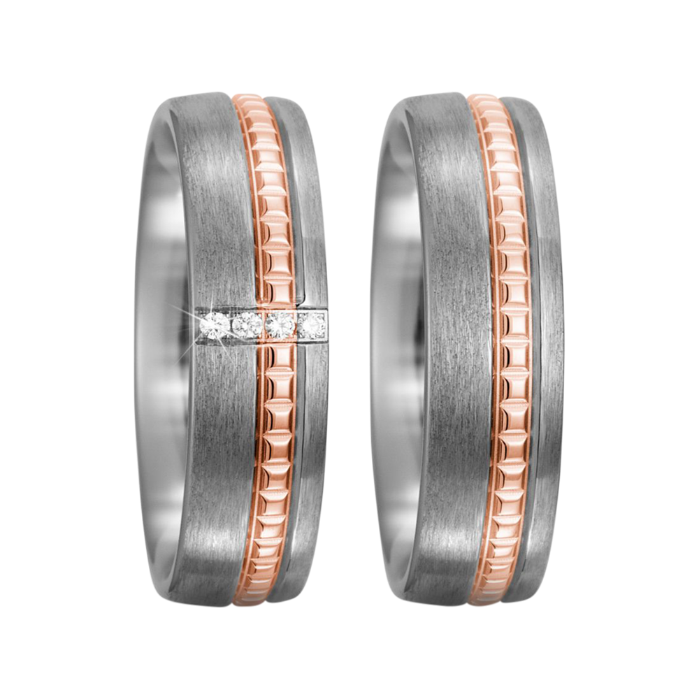 Zenubia Schmuck AG ➤ Titan, 750/18 K Rotgold Ring ➤ Titan, Rotgold / silber, rosé ➤ Titanfactory ➤ online bei Zenubia in Winterthur kaufen ➤ sofort lieferbar