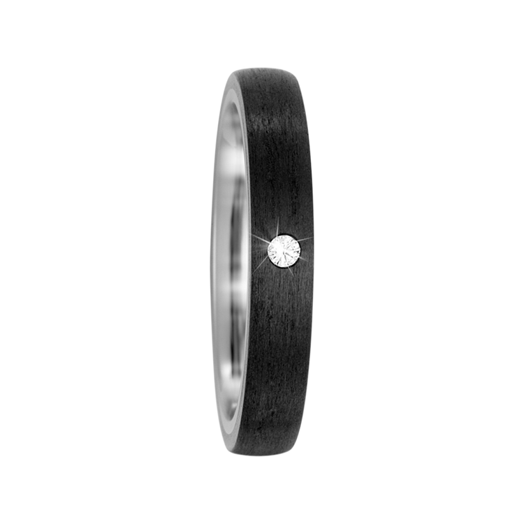 Zenubia Schmuck AG ➤ Titan, Carbon Ring ➤ Carbon, Titan / silber, schwarz ➤ Titanfactory ➤ online bei Zenubia in Winterthur kaufen ➤ sofort lieferbar