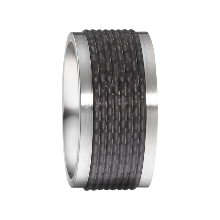 Zenubia Schmuck AG ➤ Carbon, Titan Ring ➤ Carbon, Titan / silber, schwarz ➤ Titanfactory ➤ online bei Zenubia in Winterthur kaufen ➤ sofort lieferbar