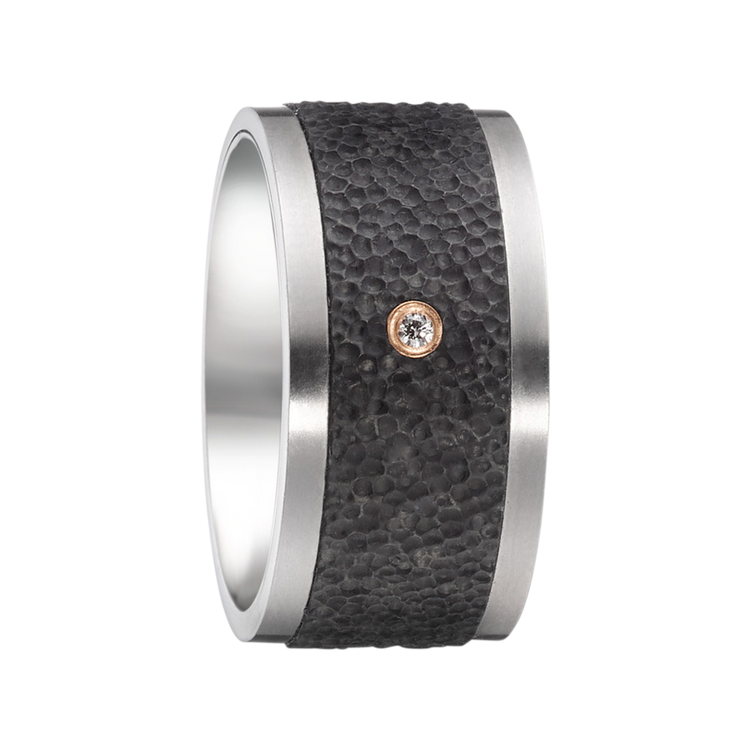 Zenubia Schmuck AG ➤ Carbon, Titan, 750/18 K Rotgold Ring ➤ Carbon, Titan, Rotgold / silber, schwarz, rosé ➤ Titanfactory ➤ online bei Zenubia in Winterthur kaufen ➤ sofort lieferbar