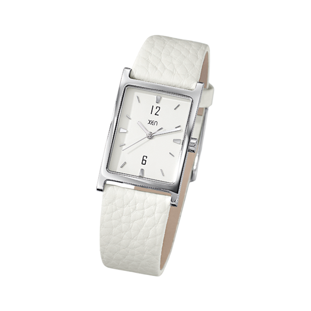 Zenubia Schmuck AG ➤ Armbanduhr - XQ0245 ➤ Edelstahl, Leder / silber, weiss ➤ Xen ➤ online bei Zenubia in Winterthur kaufen ➤ sofort lieferbar