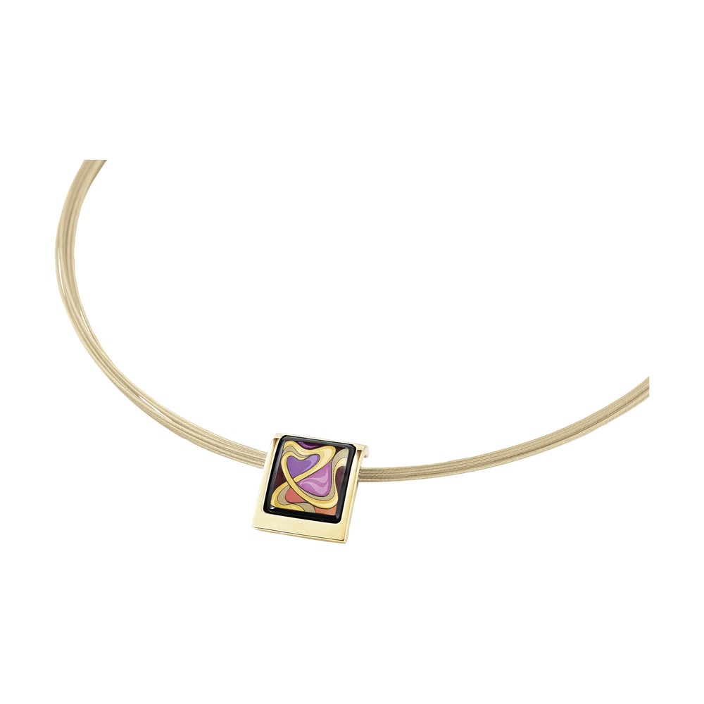 Zenubia Schmuck AG ➤ Anhänger Square »AM 493QS/222« ➤ 999er Gold-Dekor, Feueremail / gold ➤ Frey Wille ➤ online bei Zenubia in Winterthur kaufen ➤ sofort lieferbar