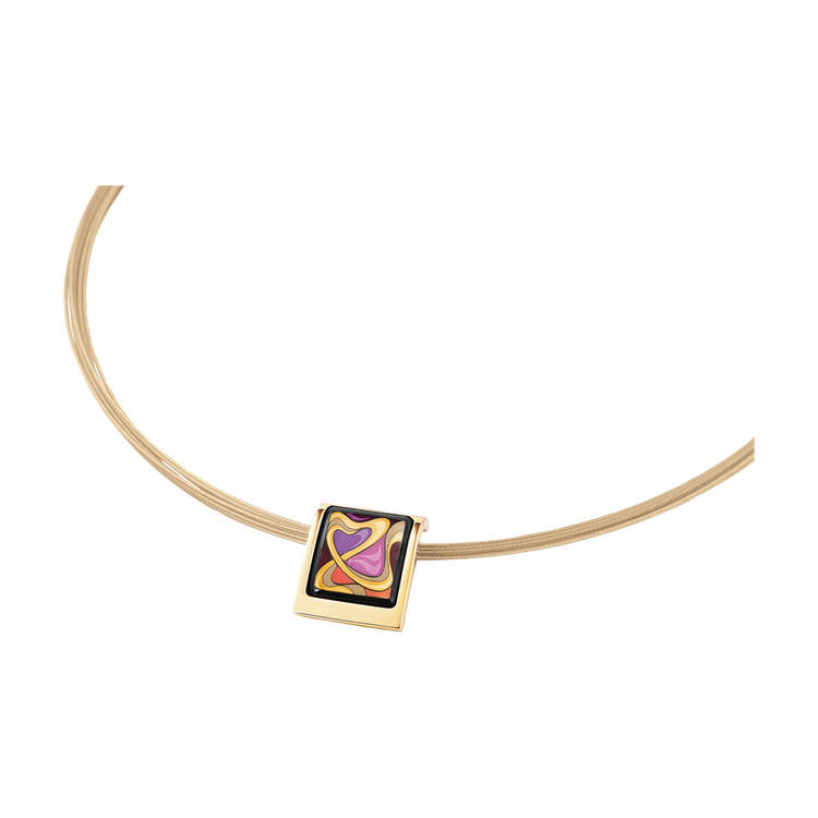 Zenubia Schmuck AG ➤ Anhänger Square »AM 493QS/222« ➤ 999er Gold-Dekor, Feueremail / gold ➤ Frey Wille ➤ online bei Zenubia in Winterthur kaufen ➤ sofort lieferbar