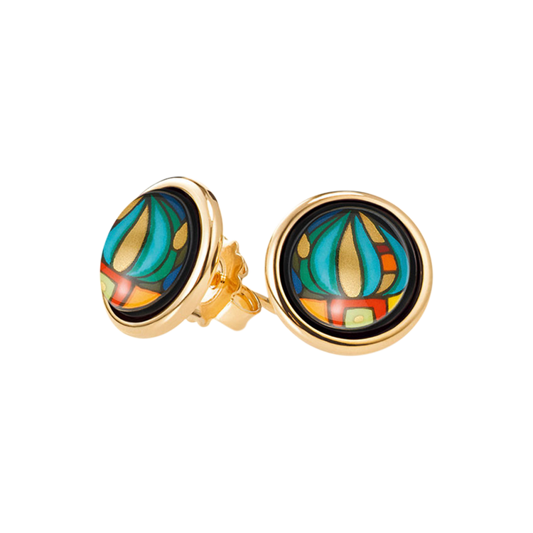 Zenubia Schmuck AG ➤ Ohrringe Cabochon »HW 492C/1010« ➤ 999er Gold-Dekor, Feueremail / gold ➤ Frey Wille ➤ online bei Zenubia in Winterthur kaufen ➤ sofort lieferbar